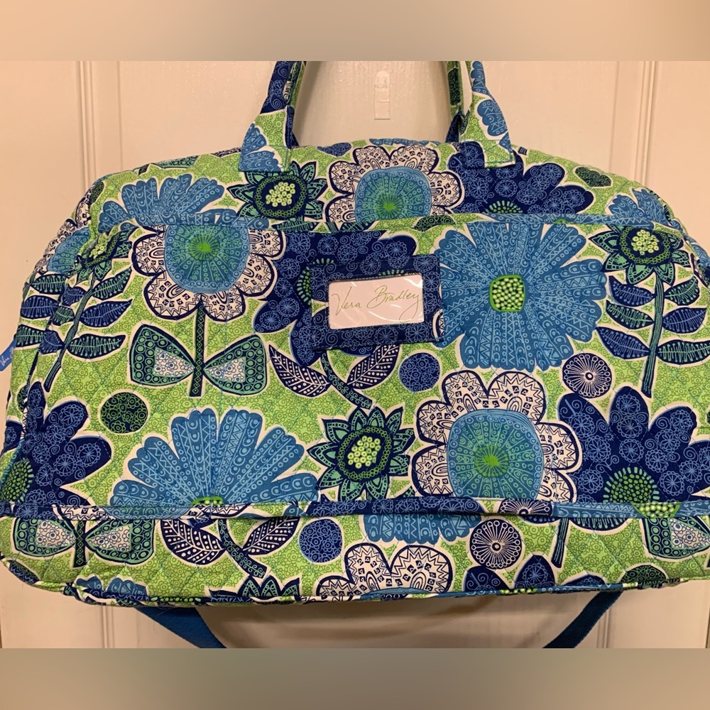 Vera Bradley Retired Weekender Doodle Daisy Bag Cotton